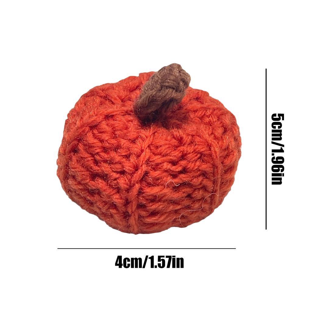 Funny Pumpkin Crochet Decorations Decorative Tiny Pumpkin 2025 Rustic Farmhouse Pumpkins Reusable Decorative Tiny Pumpkin Small