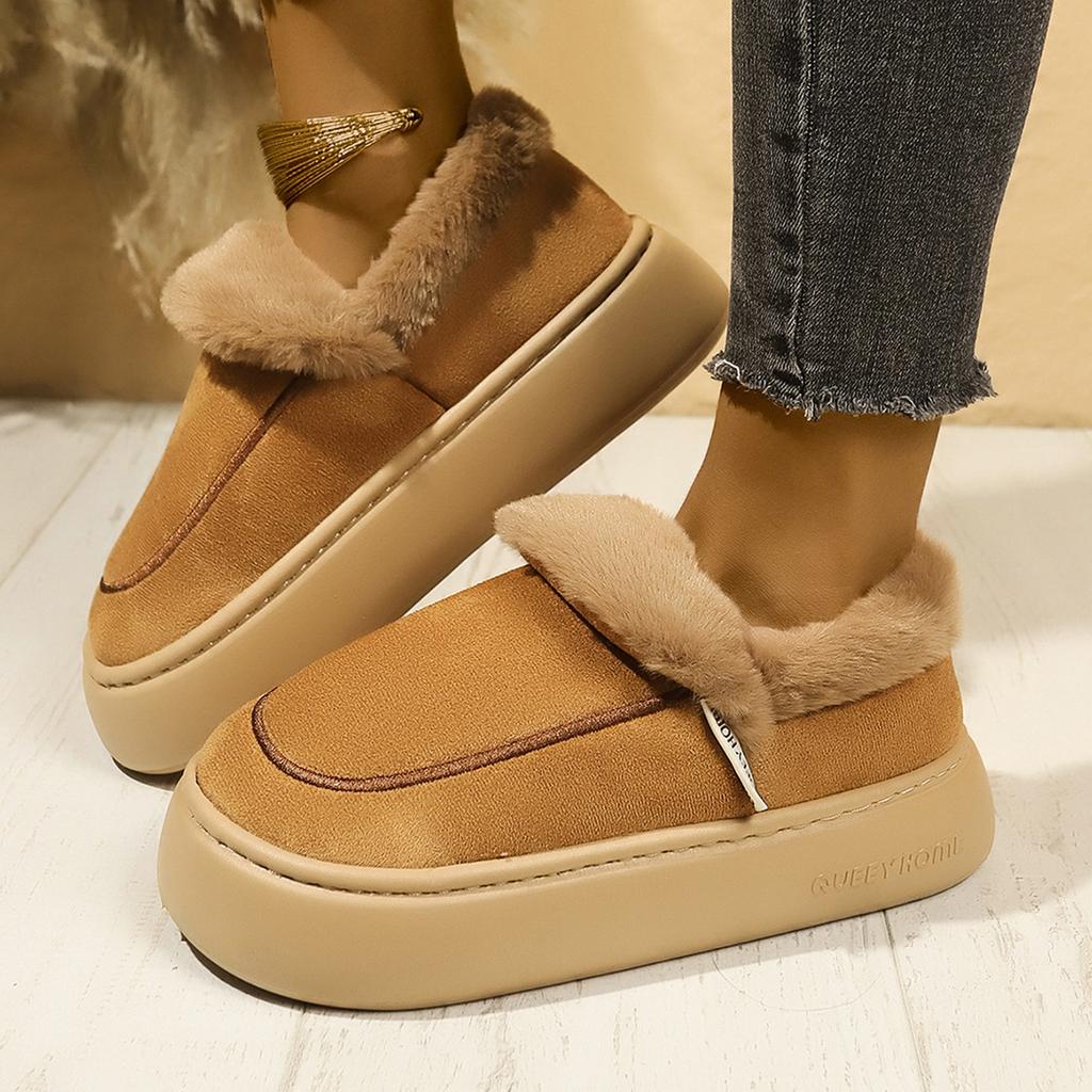 Snow Boots Women's New Winter Non-slip Velvet Thickened Warm Home Wear Thick-soled Women's Cotton Shoes