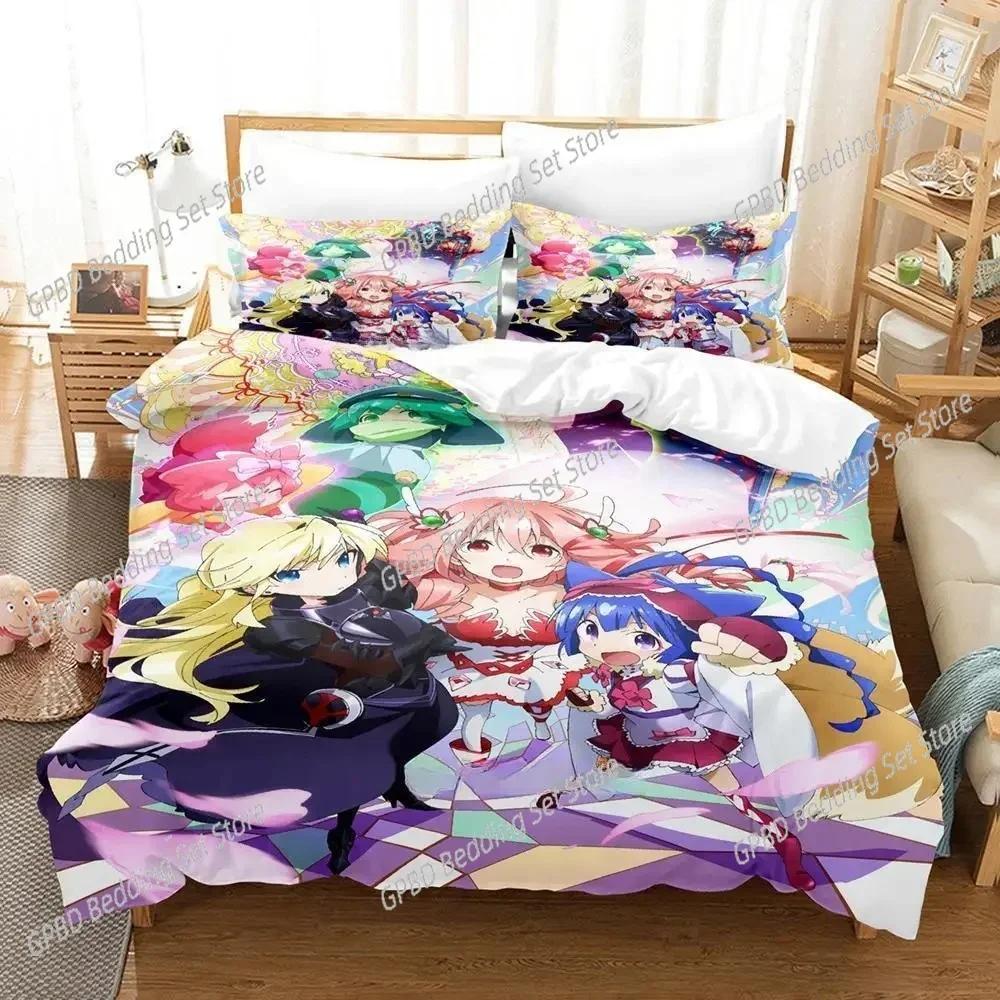 3d Kawai Anime Matoi the Sacred Slayer Beding Set Bedrom Soft Modern Bedspreads Comefortable Soft with Soft Fabric Duvet Cover Quilt Pilowcase