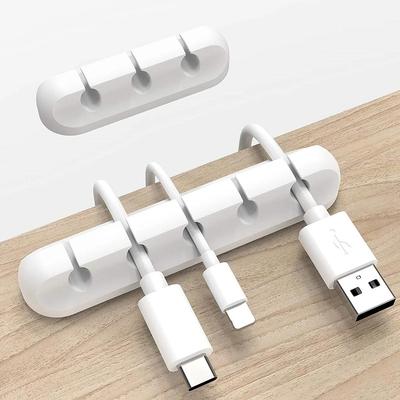 Cable Holder Clips Cable Organizer Silicone USB Cable Winder Management Clips Self Adhesive for Mouse Keyboard Headset