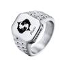 Free Custom 12 Zodiac Signet Rings for Men,Personalized Stainless Steel Finger Birthday Gift To Dad Father Husband Son