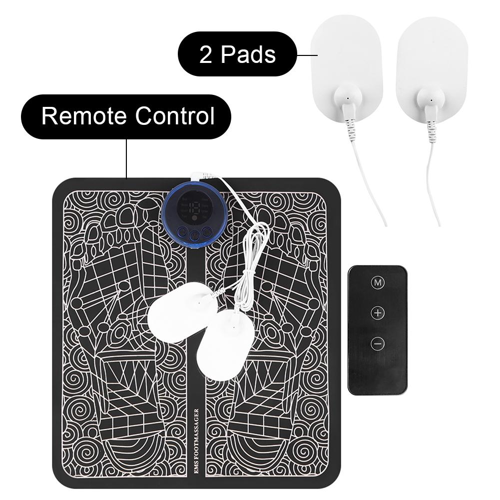 EMS Foot Massager Mat Electronic Foot Stimulator Improve Circulation Muscle Relaxation with 8 Modes &19 Levels for Men Women