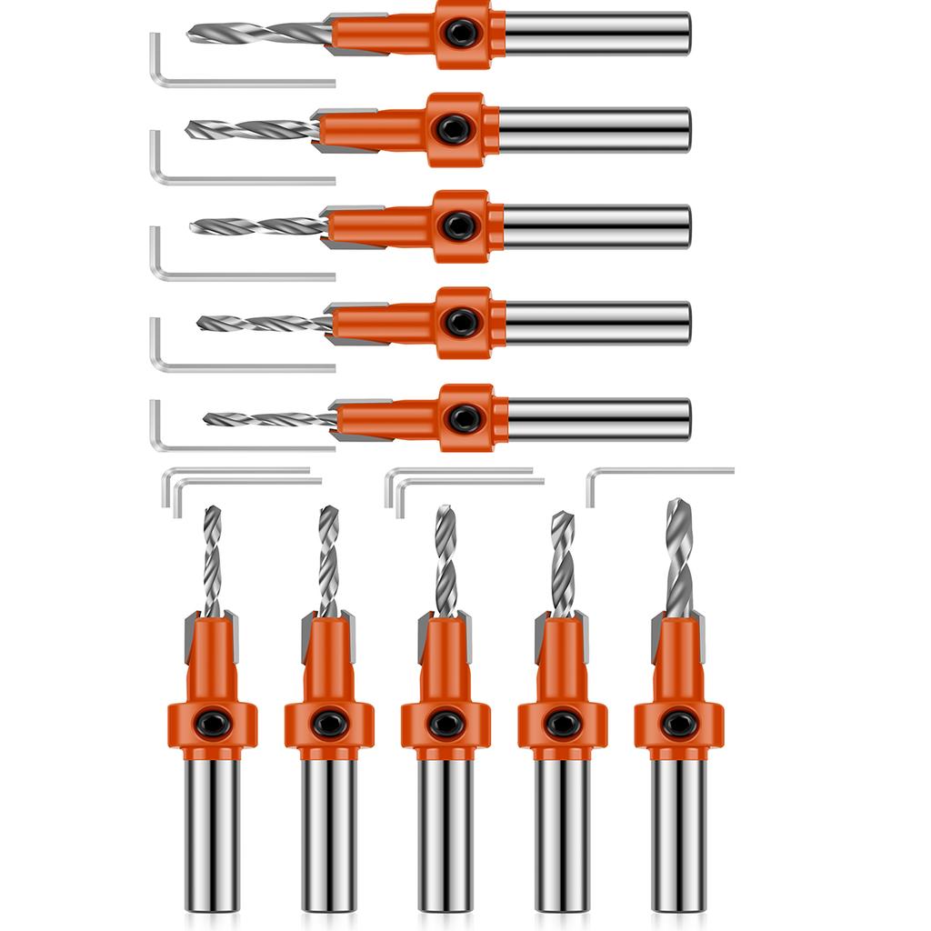 Set burghie frezat Hss Burghiu poanson Deschis găuri pentru lemn Freză Lungime reglabilă pentru lemn Pvc Plastic Metal moale