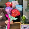 10pcs Colorful Heart Bouquet Foil Balloon Thickened Flower Balloons  Valentine's Day