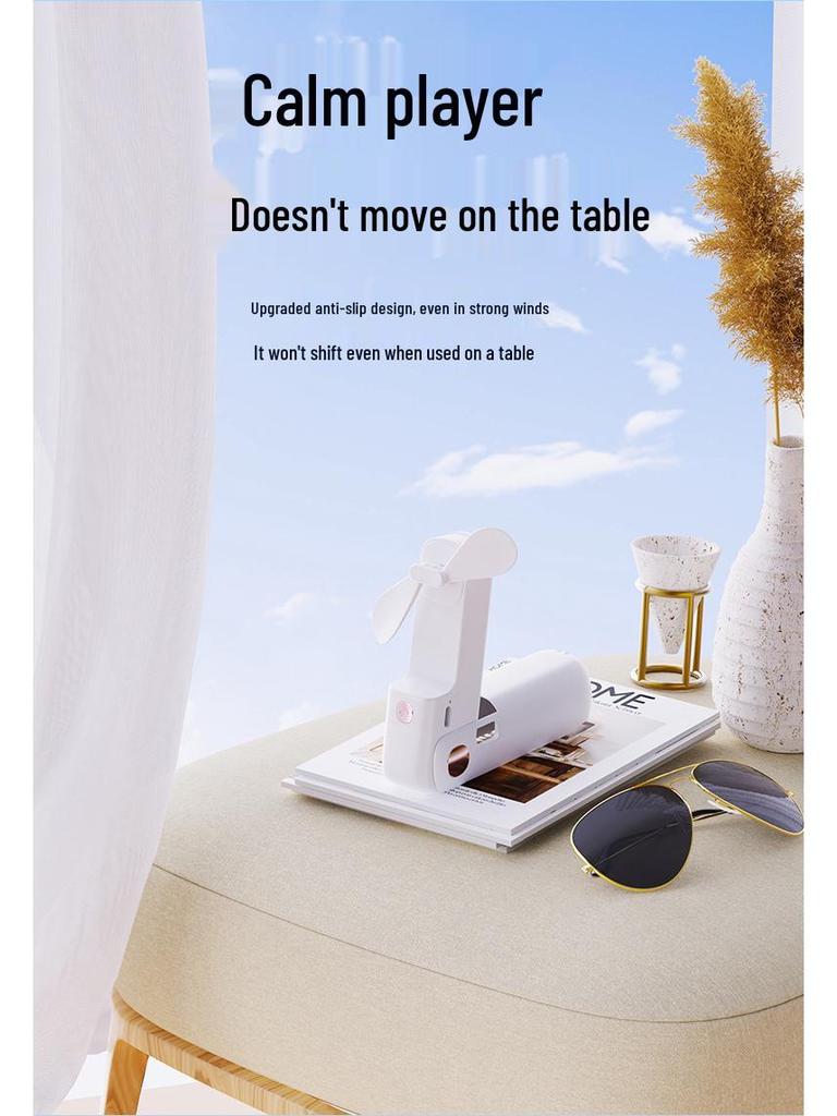 Tragbarer USB-Wiederaufladbarer Mini-Faltventilator mit individuellem Logo