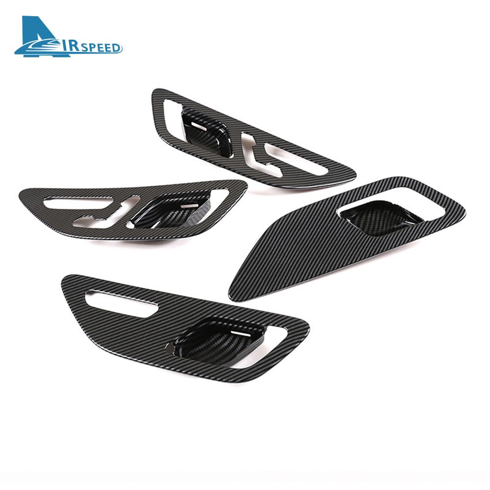 For Mercedes Benz C Class W206 2025 2025 Carbon Fiber ABS Car Inner Door Handle Bowl Frame Cover Interior Trim Auto Accessories