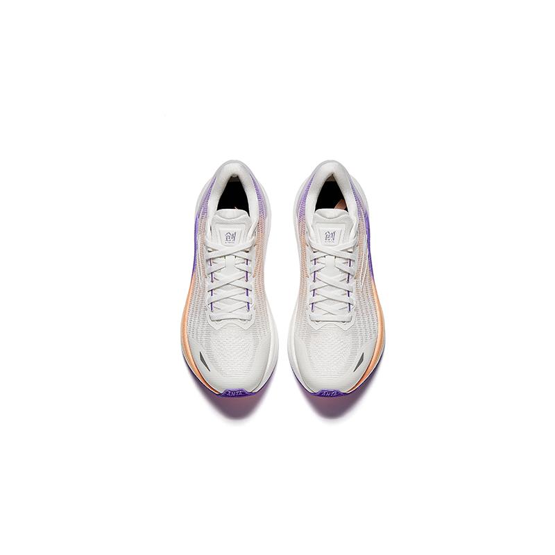 Anta Comfortable Fashion Shock Absorbing Non-Slip Wear-Resistant Low-Top Casual Running Shoes Women Sneaker White Orange Purple 922515507-4
