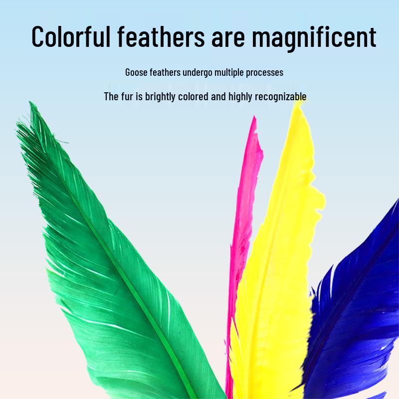 High-Quality Colorful Jianzi for Students and Children – Durable, Non-Shedding Feather Shuttlecock