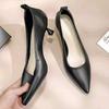 Women's summer pointed super soft single shoes, medium heeled soft soled high heeled shoes