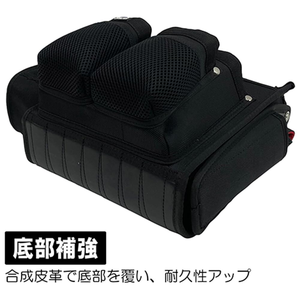 SK11 Takumi Temporary Frame Nail Pouch with Ink Pot Reinforced Inner Chisel Black Carpenter's Pocket, Large, Bottom, Pocket, Holder, (SC-10)