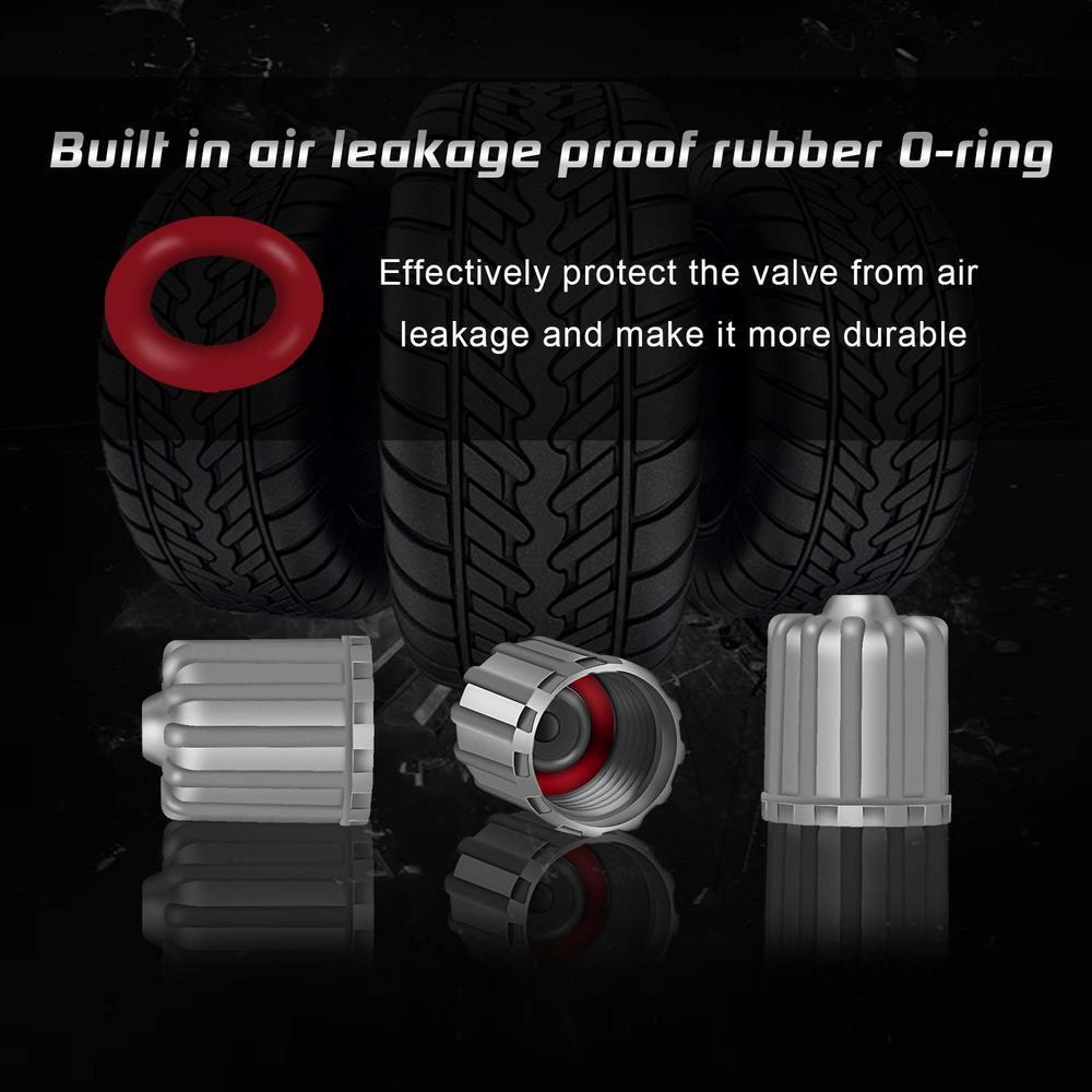 TPMS Tire Valve Caps with Rubber Seal Plastic Valve Dust Caps Covers for Car Motorbike Trucks Bike Bicycle Tyre Accessories Stem Caps1
