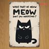 Metal Wall Art Funny Cat Tin Sign Retro Home Decoration JOOM2025