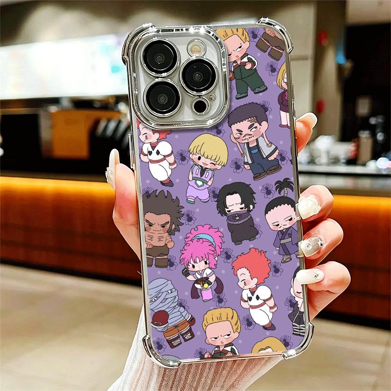 

Hunter X-Hunters Cute Soft Phone Case For iPhone 15 16 17 Air 14 Pro Max 16E Plus 13 12 Mini Plating Anti-Fall Fundas iPhone 14 Pro