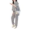 Costum cu Hanorac Larg și Pantaloni pentru Femei, Stil Coreean de Vară, Topuri cu Mânecă Scurtă Imprimate și Pantaloni, Set Casual din Două Piese