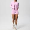 New Breathable Tight Polished Long-sleeved Jacket Fitness Yoga Clothes Solid Color Three-piece Fitness Sportswear Women