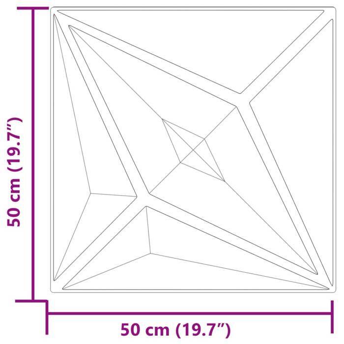 VidaXL Wall Panels 24 Pcs Concrete 50x50 Cm XPS 6 M² Star, Wainscoting, Wall Decoration, Wall Covering, Wall Tiles, 4100072