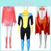 Invincible Cosplay Bodysuit With Cape Space Cotton Print Fabric Omni-man Mark Grayson Atom Eve