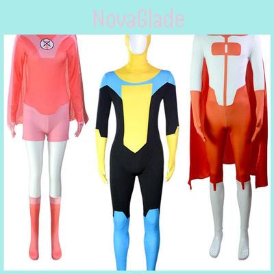 Nepřemožitelný Cosplay Kombinéza s pláštěm Potisk látky Vesmírná bavlna Omni-man Mark Grayson Atom Eve