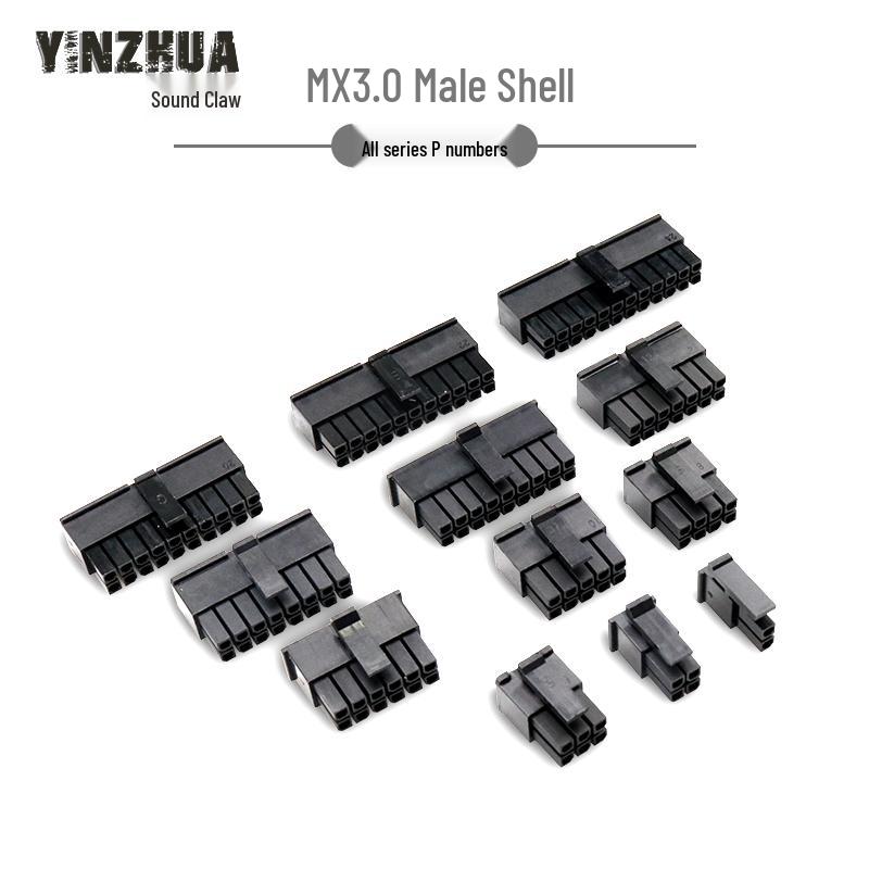 Molex 3.0mm Double Row Connector Plug - 2P/4P/6P/8P/10P Male Housing