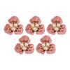 Yousheng 5Pcs Flower Nail Decor Fashionable Stylish Nail Accessories Artificial Pearl Flower Nail Art Stud for Salon