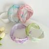 2 Piezas Diadema para Mujer Color Tie-Dye Diseño de Nudo Tejido Suave Aro Ancho para el Cabello Ligero Elástico Accesorio para el Cabello