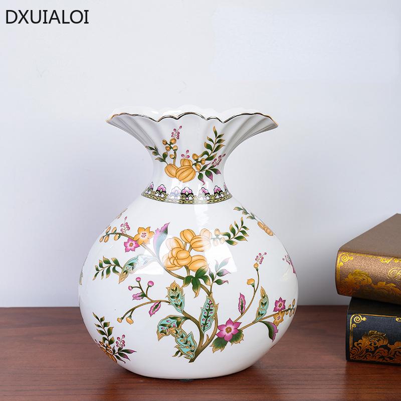 Creative lucky bag ceramic vase Home decoration accessories Living room tabletop decorations Flower arrangement device