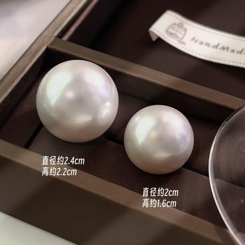 Oversized Alloy Faux Pearl Earrings Statement Drop Earring Studs Women Fashion Jewelry