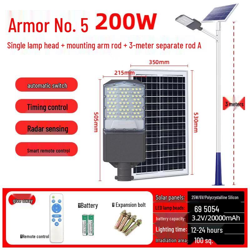 NuFeng Armor 5 Smart Split Solar Street Light