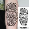 1 PC 210*114MM  Mermaid Temporary Tattoo For Women Men Realistic Fox Lion Flower Tattoos Sticker Back Arm Disposable Death Skull Fake Tatoo