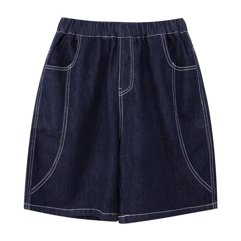 Boys  Topstitch Denim Bermuda Shorts 130