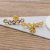 Fashion Female Luxury Crystal Round Stud Earrings Vintage Gold Color Wedding Party Jewelry Copper Zircon Crystal Stone Earrings