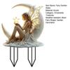 Acrylic Moon Fairy Garden Stake Decoration Weather-proof Outdoor Yard Lawn Patio Pathway Waning Moon Elf Stake Stick Ornament