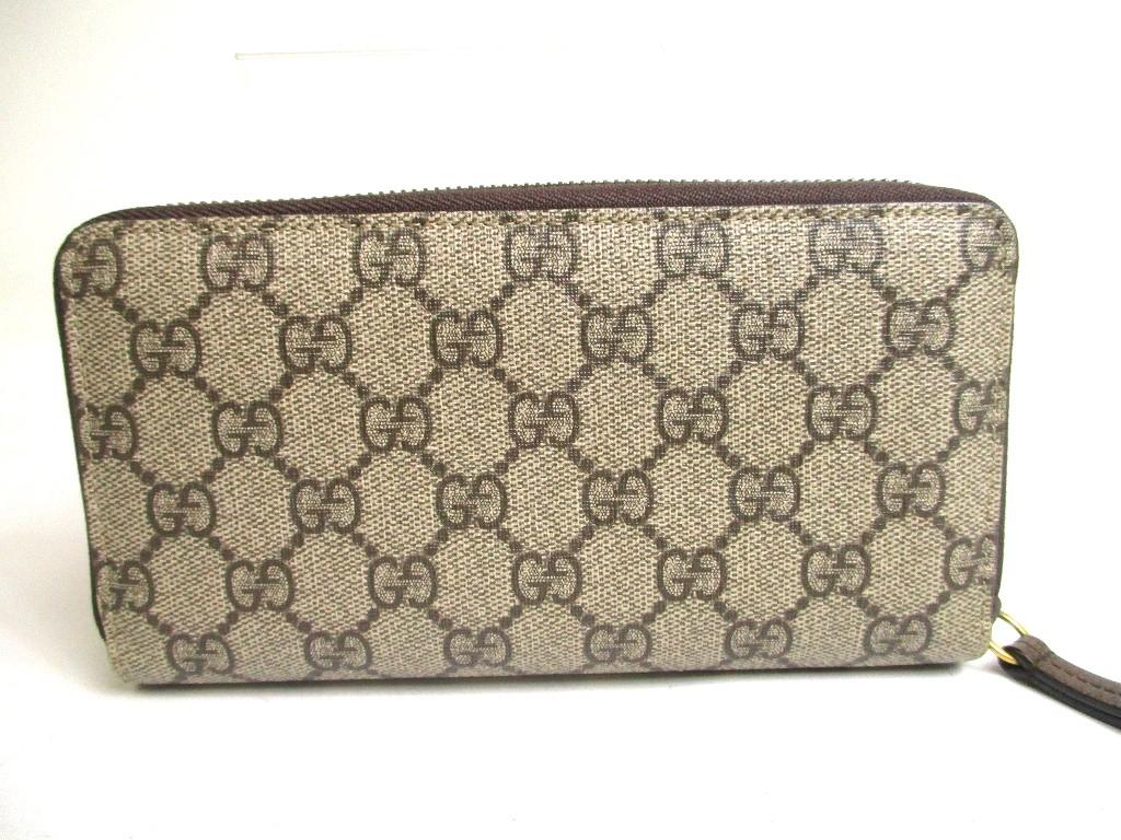 Authentic GUCCI Neo Vintage GG Supreme Canvas Yellow Leather Round Zip Long Wallet #a464  Refurbished