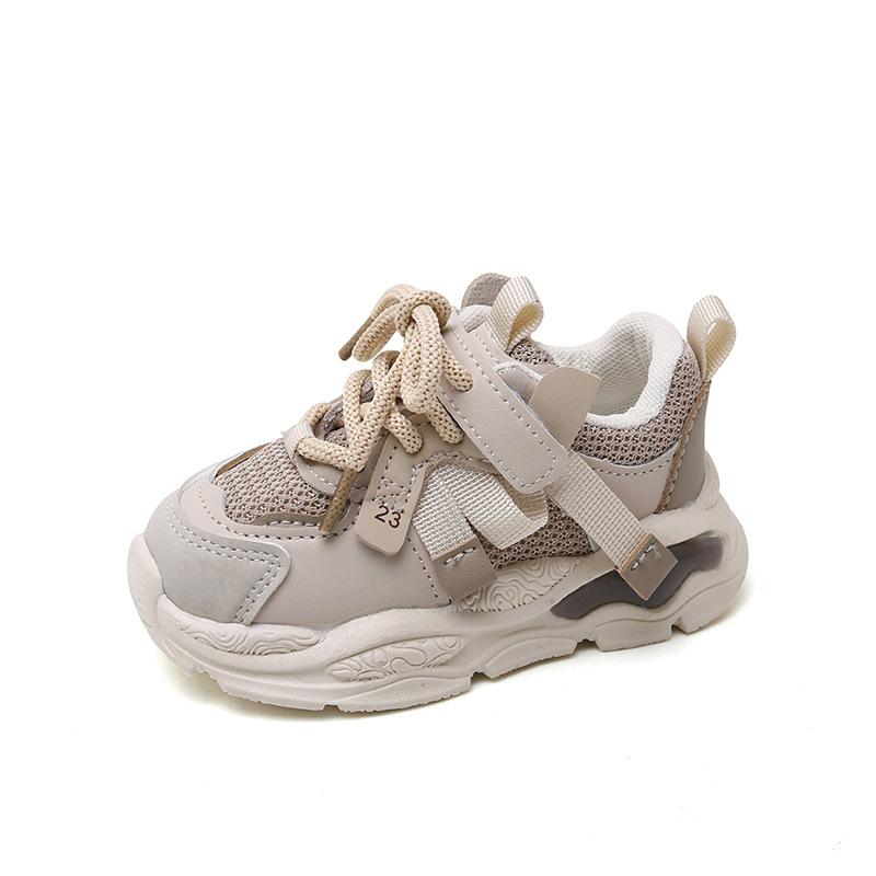 Children's Sports Shoes Trendy Dad Shoes Mesh Breathable Running Shoes Color Matching Soft Sole Casual Shoes