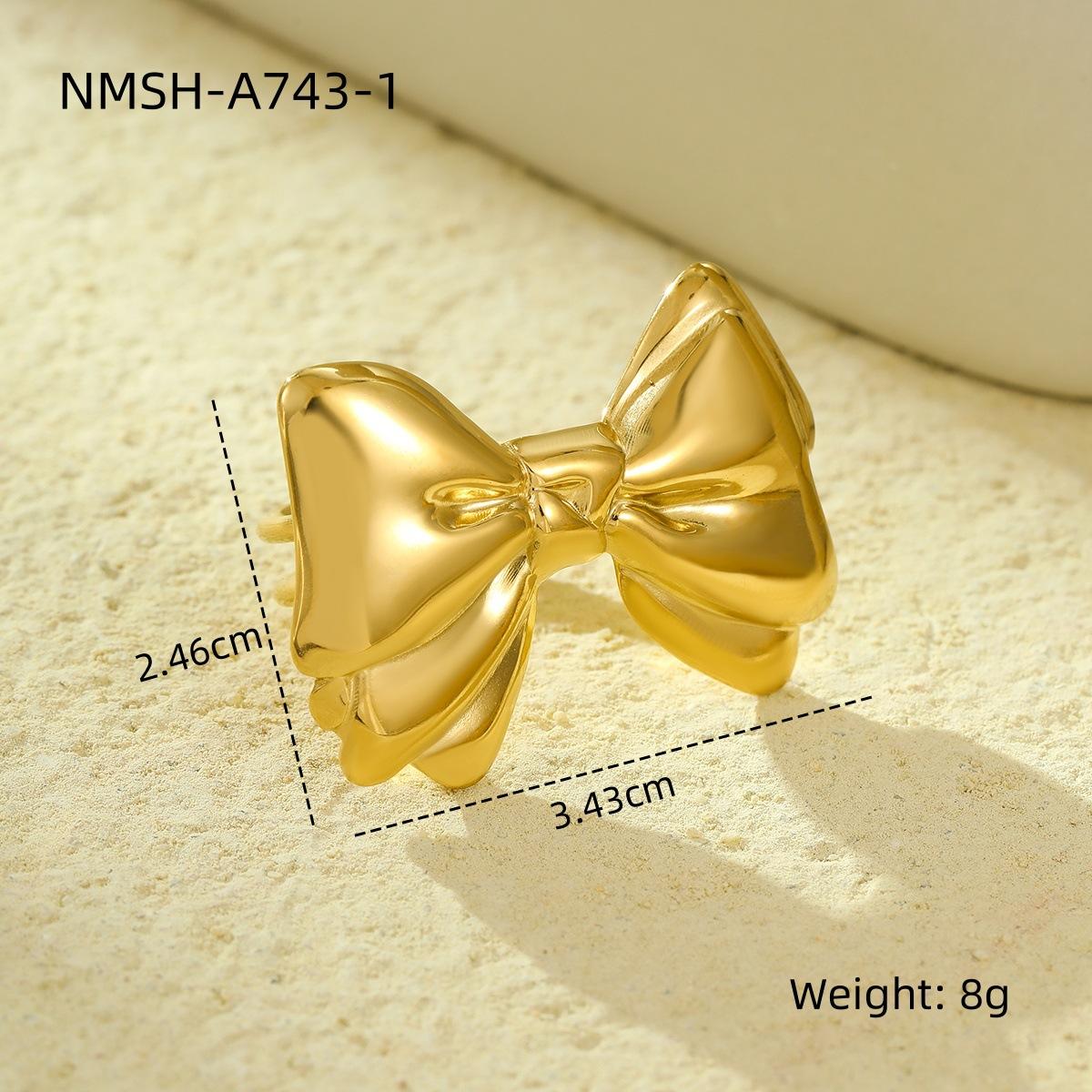 GEMCHIC Women s Gold Bow Scarf Ring Clip Versatile Silk Scarf Buckle & Fashion Geometric Flower Ring Set
