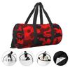 Wojskowa Kamuflażowa Czerwono-Czarna Camo Torba Podróżna Duffel Unisex Lekka Torba na Jogi Siłownię Sportową Przenośna Wodoodporna Bagażowa Torba Ręczna