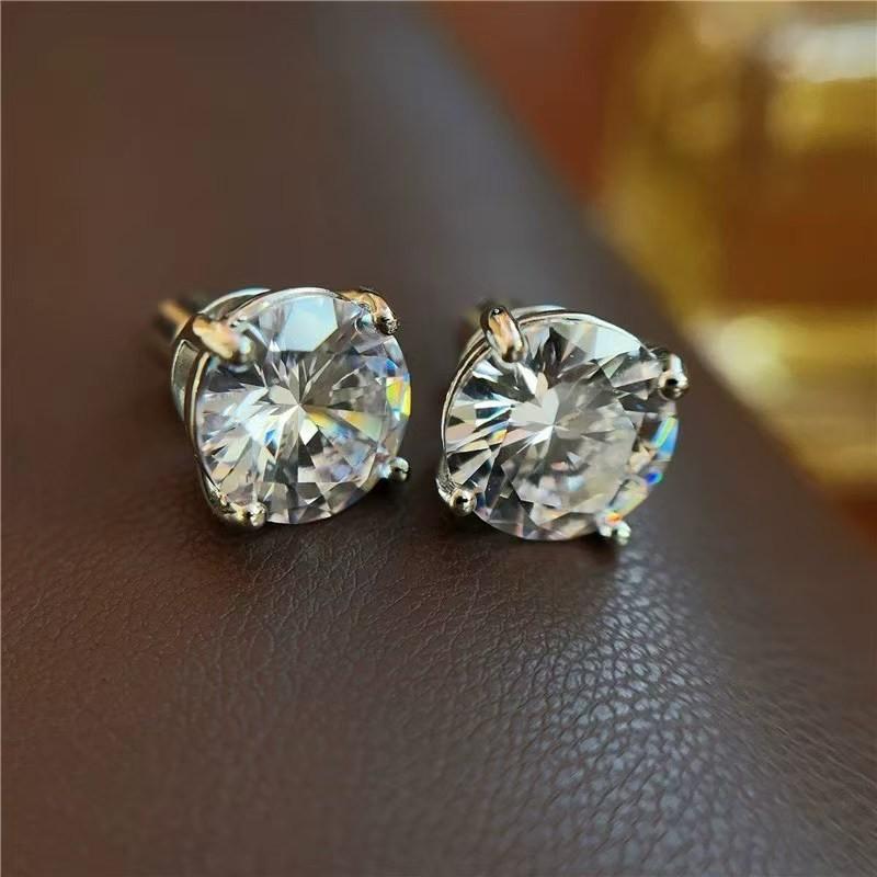 Unique Niche French Retro Cold Wind High-End Ear Buckle Brass 22K Real Gold Simple Circle Temperament Earrings