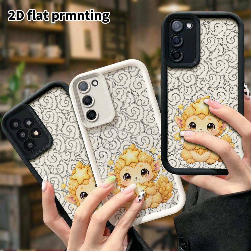 Phone case: 2D flat Samsung Galaxy A34 A35 M05 M06 S20 S22 S21 FE Plus 5G protective case, little cute beast, Christmas and Halloween gift