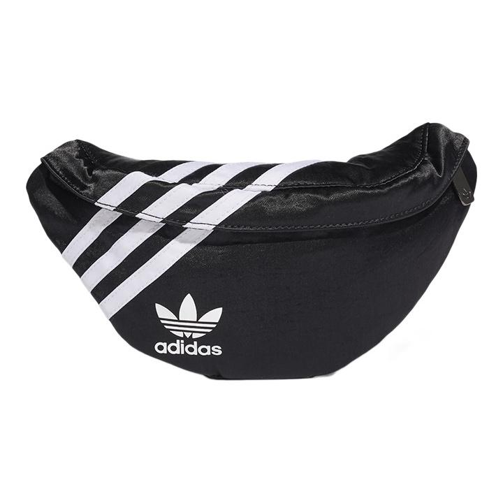 Adidas Originals Trefoil Small Logo Nylon Chest Bag Unisex Bags Black GD1649 Black