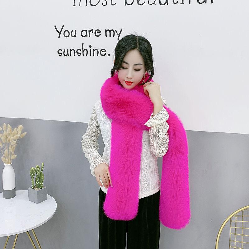Winter Imitation Mink Fur Scarves For Women Warm Fluffy Faux Fur Wrap Fashion Versatile Party Evening Dress Fluffy Long Scarf