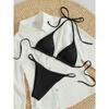 Lace-up Swimsuit Women's European and American Sexy Beach Bikini Hot Spring Swimsuit