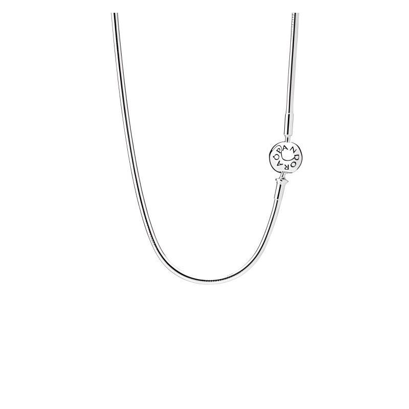 Pandora Logo design 925 silver necklace women s silver 596004 серебряный