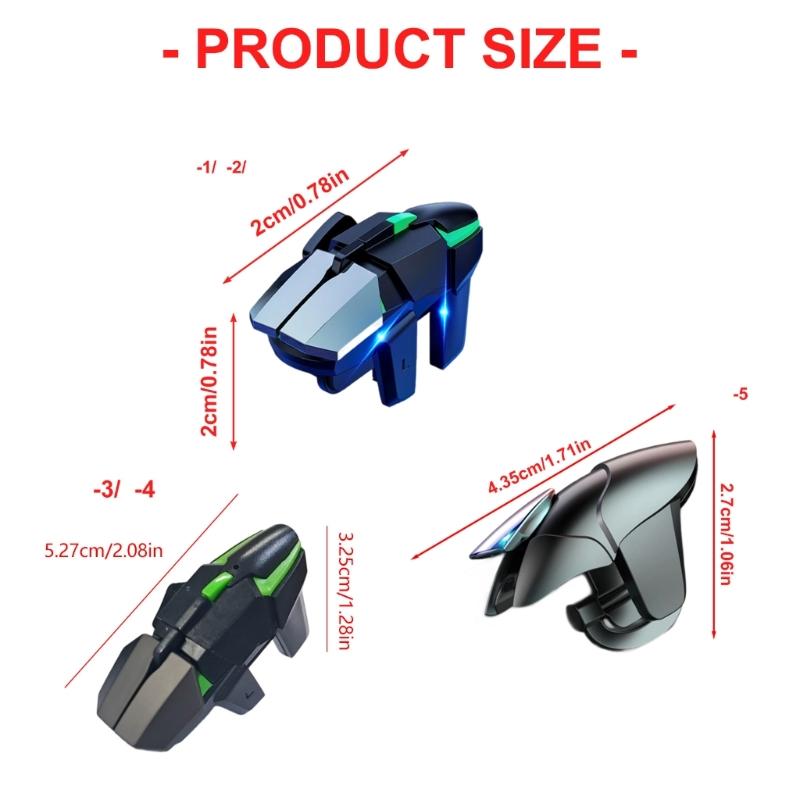 Pulsanti di Mira a 4/6 Dita Trigger per Giochi su Cellulare Controller per Shooter Pulsanti Trigger Accessori da Gioco