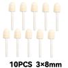 10Pcs/5Pcs Wool Felt Mounted Polishing Buffing Wheel OD 3-10mm Grinding Head for Dremel Drill Rotary Tool 3mm Shank