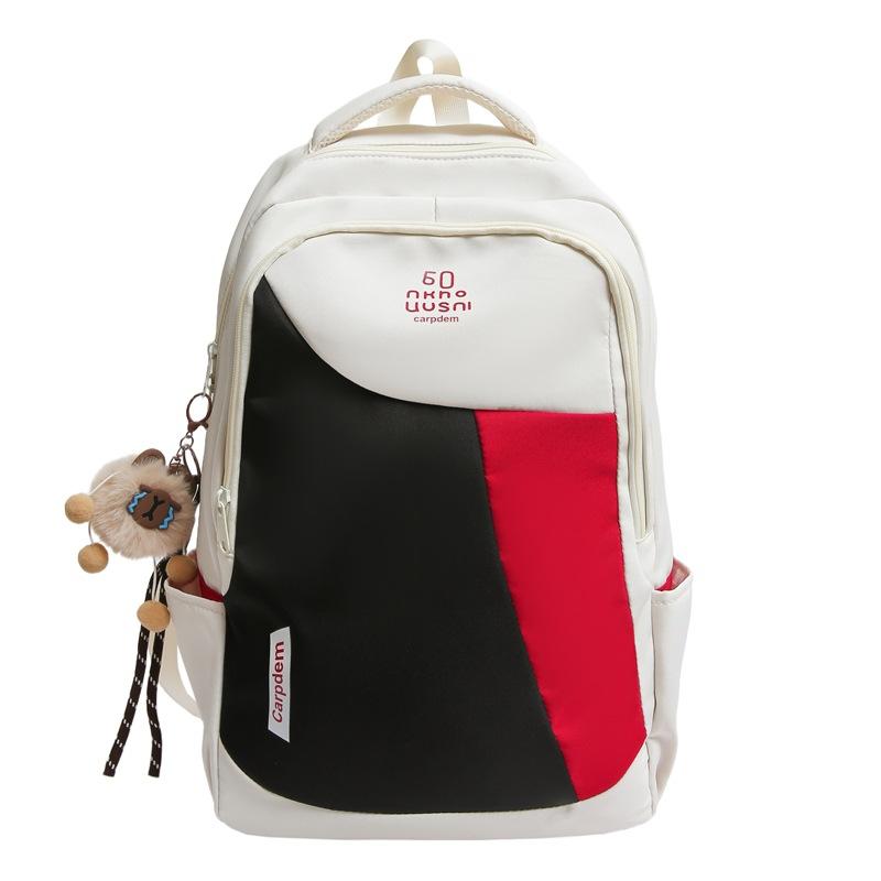 Schoolbag Korean version fashion color matching backpack large capacity lightweight nylon computer backpack commuting versatile middle school student