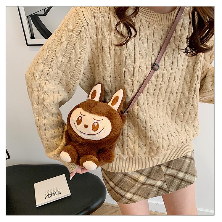 Bubble Rabbit Plush Cartoon Backpack - Cute Crossbody Gift for Girls