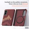 Luxury Business Magnetic Textured Skin-Feel Case for Samsung Z Fold 8 Wide Shockproof for Magsafe Metal Lens Protector Cover