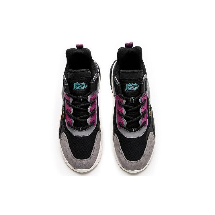 Anta Magic Cube Synthetic Leather Non-Slip Durable Low-Top Dad Shoes Men sneaker Black Gray 112148808-3