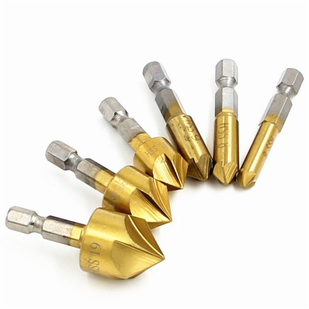 Aluminum Forcing Screwdriver Handle Drill Chuck Bit Twist Drill Chamferer Hand Tool Reaming Chamfering Hand Twist Drill Set