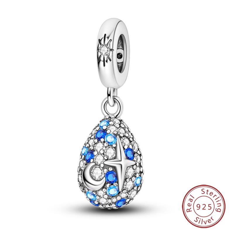 100% Real Copper Classic Devil'S Eye Charms Beads For Women Fit Original Qikaola Bracelets Fine Diy Jewelry Making